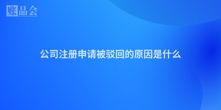公司注册申请被驳回的原因是什么