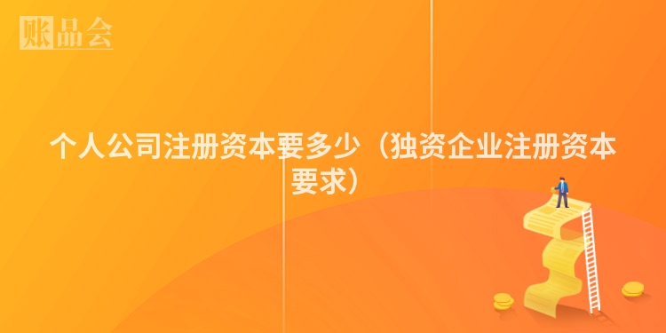 个人公司注册资本要多少（独资企业注册资本要求）