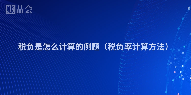税负是怎么计算的例题（税负率计算方法）