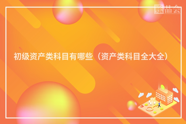 初级资产类科目有哪些(资产类科目全大全)