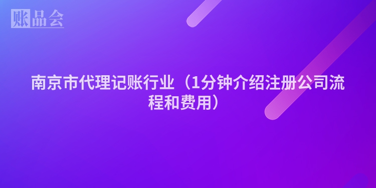 南京市代理记账行业（1分钟介绍注册公司流程和费用）