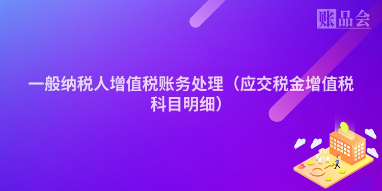一般纳税人增值税账务处理（应交税金增值税科目明细）