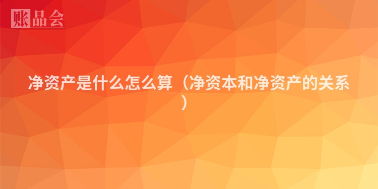 净资产是什么怎么算(净资本和净资产的关系)