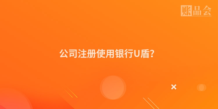 公司注册使用银行U盾？