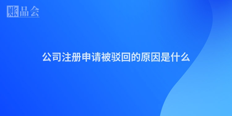 公司注册申请被驳回的原因是什么