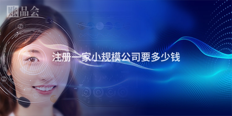 注册一家小规模公司要多少钱