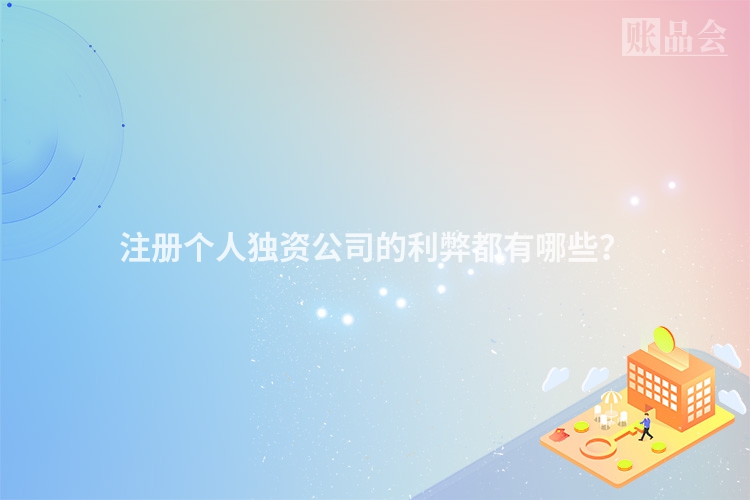 注册个人独资公司的利弊都有哪些?