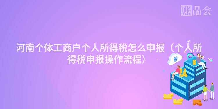 河南个体工商户个人所得税怎么申报（个人所得税申报操作流程）
