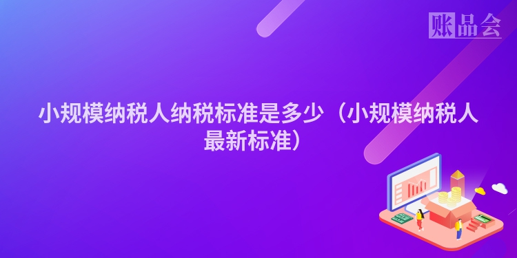 小规模纳税人纳税标准是多少（小规模纳税人最新标准）
