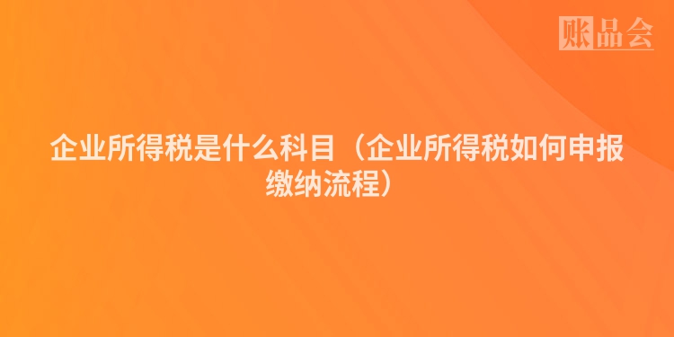 企业所得税是什么科目（企业所得税如何申报缴纳流程）