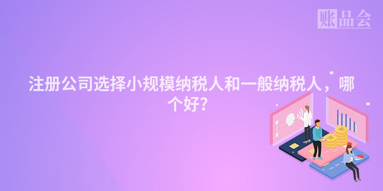 注册公司选择小规模纳税人和一般纳税人，哪个好？