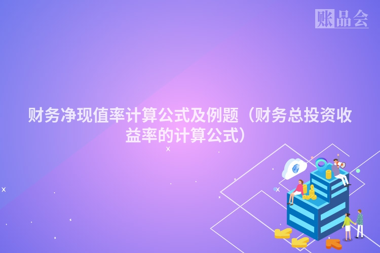 财务净现值率计算公式及例题（财务总投资收益率的计算公式）