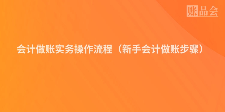 会计做账实务操作流程（新手会计做账步骤）