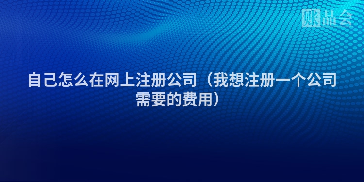 自己怎么在网上注册公司（我想注册一个公司需要的费用）