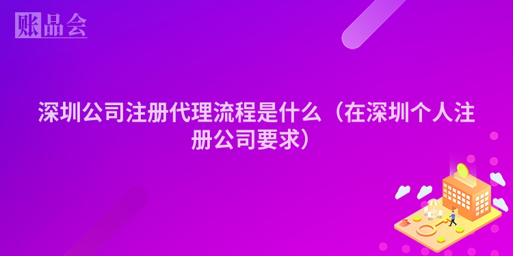 深圳公司注册代理流程是什么（在深圳个人注册公司要求）