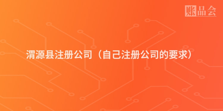 渭源县注册公司（自己注册公司的要求）