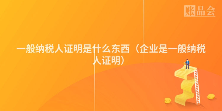 一般纳税人证明是什么东西（企业是一般纳税人证明）